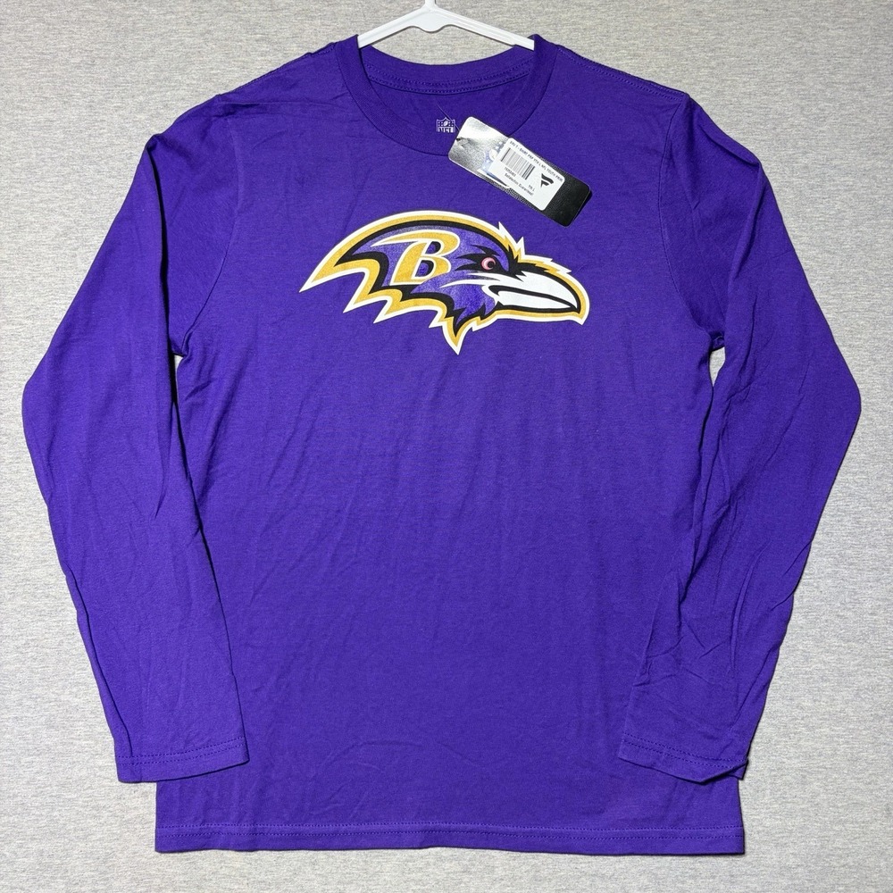 NWT Baltimore Ravens T-Shirt Short Sleeve Crew Neck NFL Purple New - Youth Large